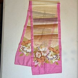 Pink Floral Scarf Made in Italy Spring Summer Lightweight Feminine